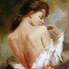 Painting a woman’s back