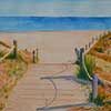Watercolor “The Saler Beach in Valencia”
